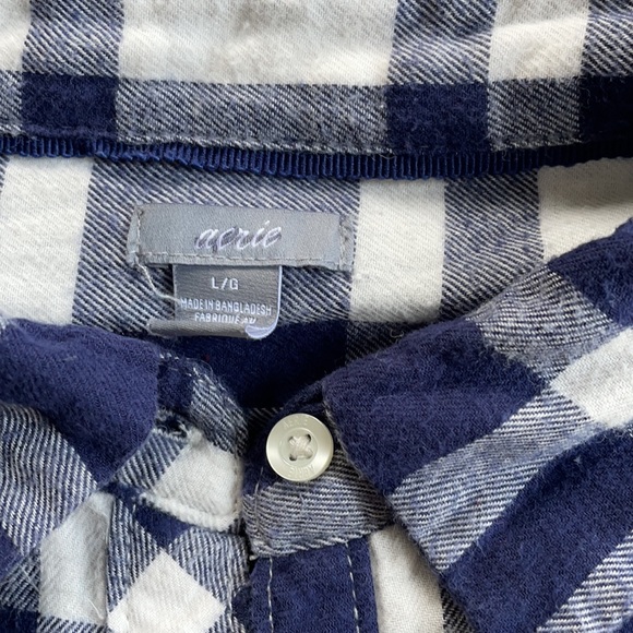 Women’s Aerie Plaid Flannel Shorts Romper Sz L - Picture 2 of 4